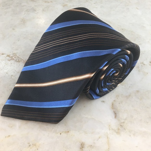 UMBRIA ALL SILK BLUE REGIMENT TIE - Picture 9 of 12